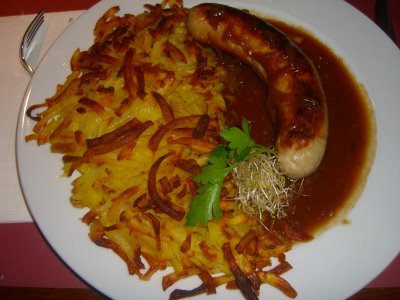 rösti & bratwurst