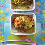 Überbackene back-kartoffeln